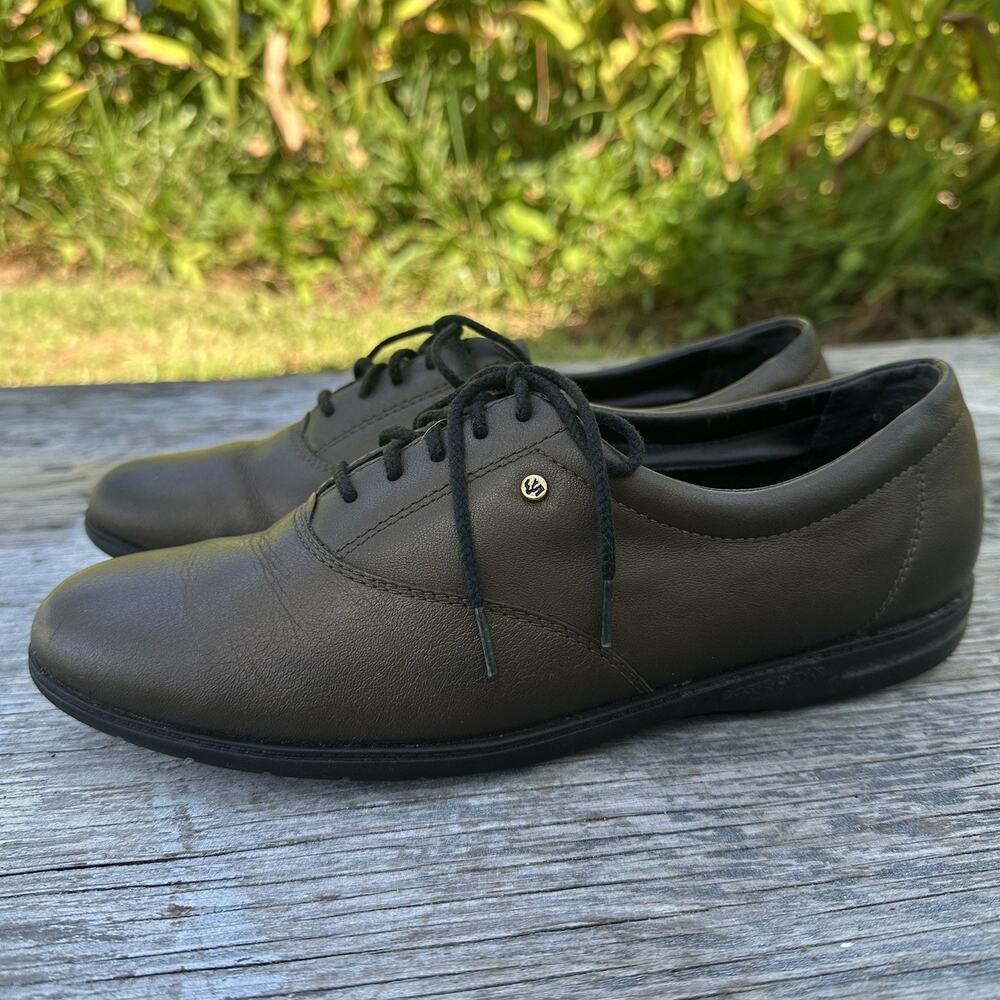 Easy Spirit Espriton Leather Comfort Oxford Shoes Women’s 7 Bronze Lace Up BP